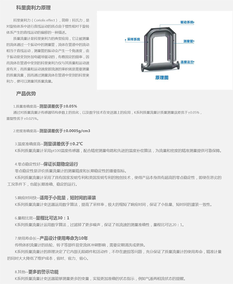 液氨质量流量计工作原理及产品优势